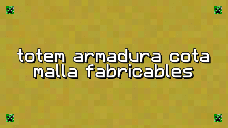 Craftable Totem And ChainMail Armor Mod